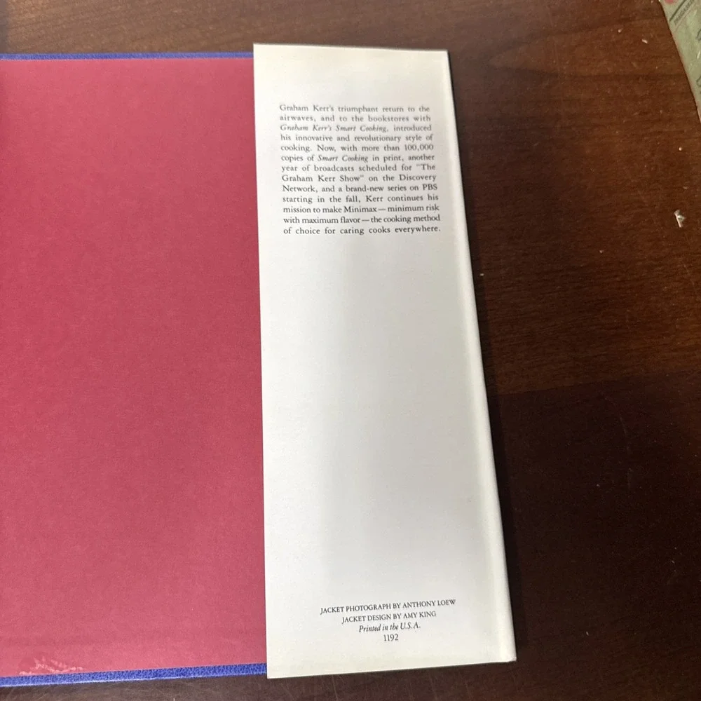 Graham Kerr's Minimax Cookbook - Hardcover By Kerr, Graham - GOOD - 1st Edition
